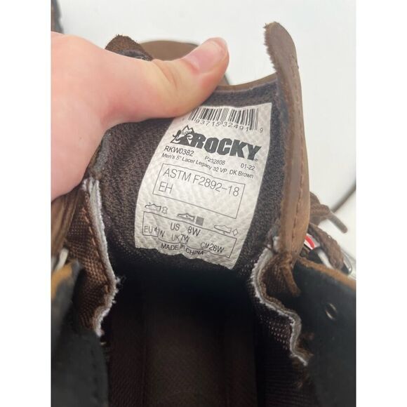 Rocky Men's Size 8 Legacy 32 Waterproof Western Lacer Boots Brown NWT - Picture 3 of 3